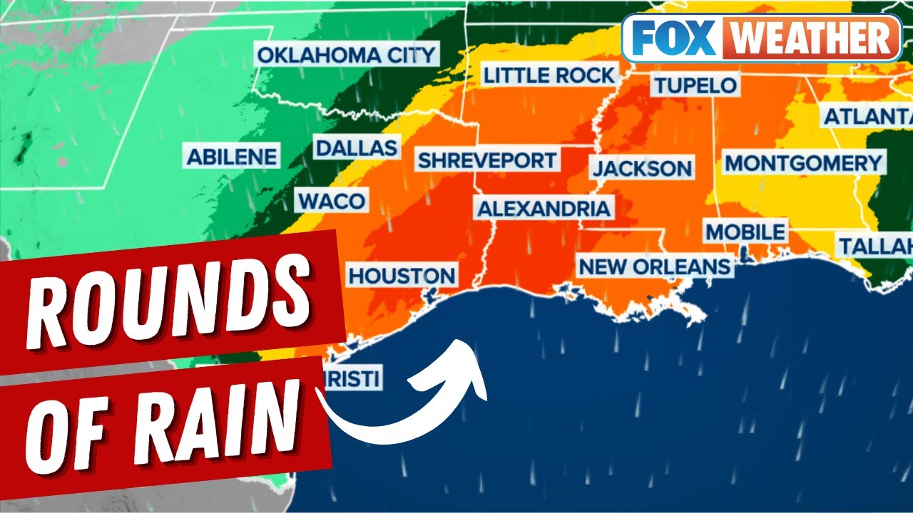 Days Of Heavy Rain, Flooding To Soak The South This Week - YouTube