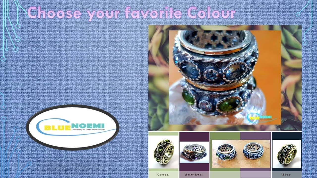 Gemstones Rings - Spinner Rings - Israel Jewels 