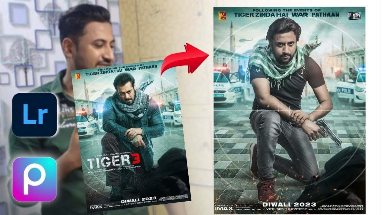 Tiger 3 concept Photo Editing | Pathaan Movie poster Editing in picsart 2023 | PicsArt and Lightroom