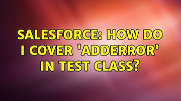 Salesforce: How do I cover 