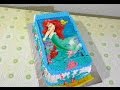 Торт РУСАЛОЧКА  АРИЭЛЬ Как украсить торт вафельной картинкой Cake The Little Mermaid Ariel