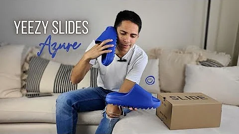 Adidas Yeezy Slide Azure Blue Unboxing  Review & On Feet