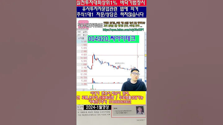☑️004920,씨아이테크,주가분석전망,추천종목,