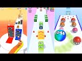 Jelly Run 2048 vs Battery Run 3D vs Ball Merge 3D – Best Run &amp; Merge Strategy! #05