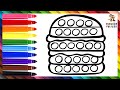 Dibuja y Colorea Una Hamburguesa POP IT 🍔🔴🟠🟡🟢🔵🟣🌈 Dibujos Para Niños