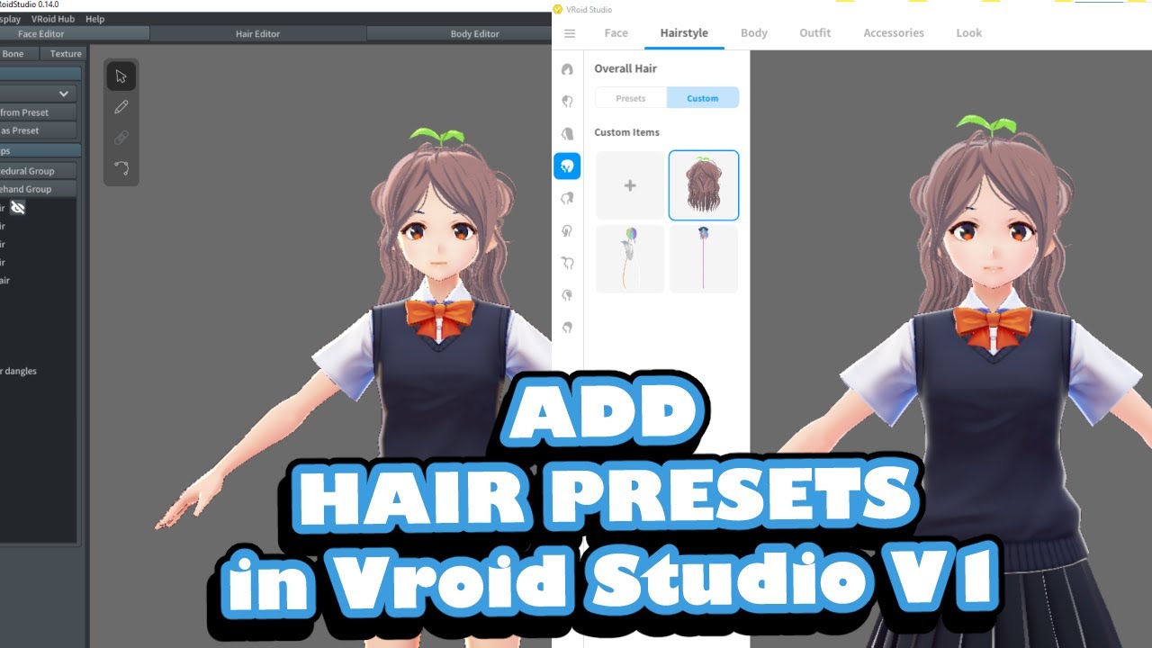 How to add Custom Hair Presets to Vroid V1 - Tutorial - YouTube