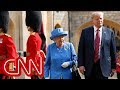 Trump criticized for his stroll with Queen