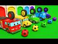 Colorful Balls and Colorful Trucks for Kids | Baby Nursery Rhymes | Wheel Match TV