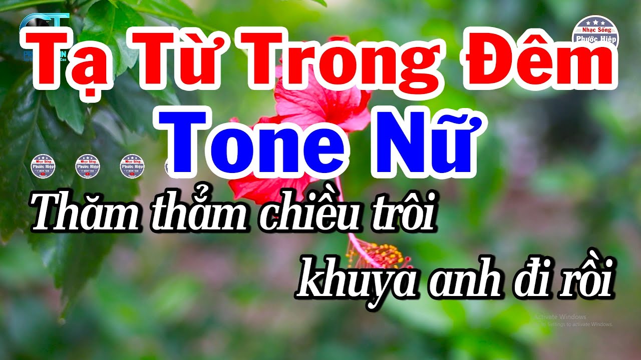 Karaoke Tạ Từ Trong Đêm Tone Nữ Nhạc Beat Dễ Hát