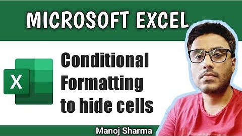 Conditional Formatting to hide cell in Excel