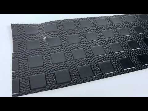 Лінолеум автомобільний чорний 1,6мм "Мозаїка Квадрати" 1,8м, автолін для салону автомобіля, видео 1