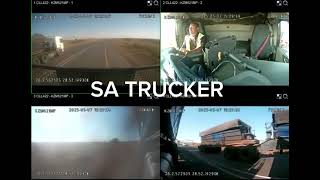 Close call on R555 as truck overtakes on double solid lines