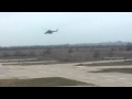 Боевые вертолеты МИ-35М над воинской частью в Крыму 09.03.2014