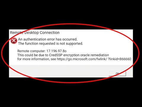 How to Fix Credssp Encryption Oracle Remediation Error | Remote Desktop Connection