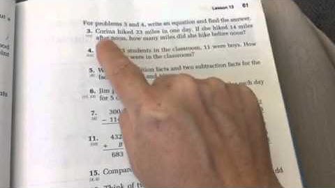 Reading of Saxon Math lesson 13