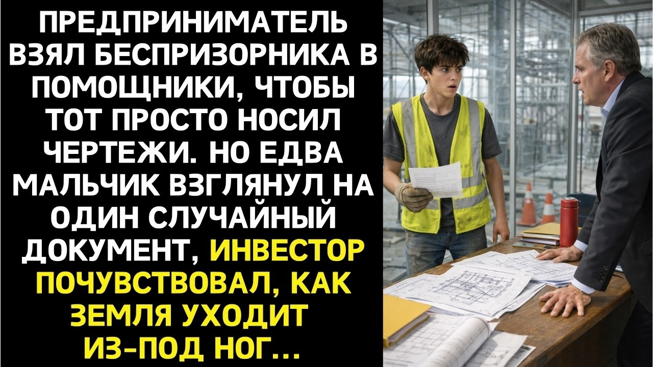 Из жалости предприниматель взял беспризорника на стройку. Но едва тот взглянул на документ