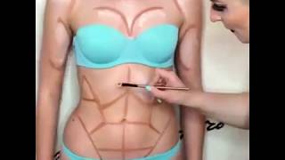 ابراز عضلات الجسم بالكونتور / !! How To Contour Your Muscles