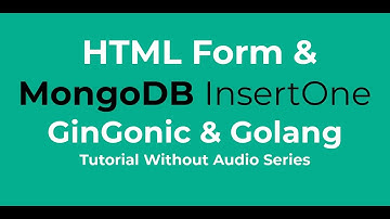 HTML Form MongoDB InsertOne -  GinGonic Golang Framework 16