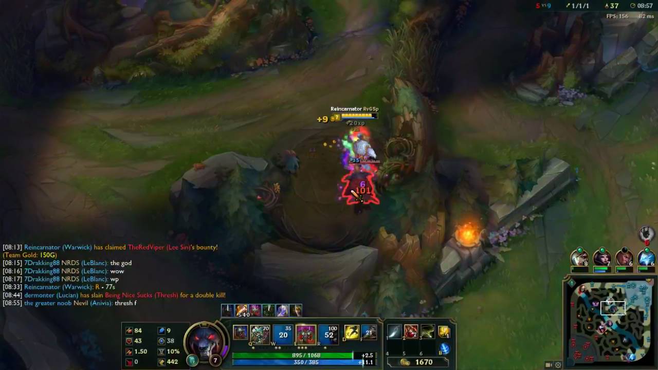 League of Legends Ft Warwick On Jungle (Game 475 Patch 6.19)