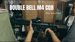DOUBLE BELL M4 CQB (POV AIRSOFT SHOOTING) *RELOADS*