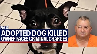 Man accused of killing newly adopted dog