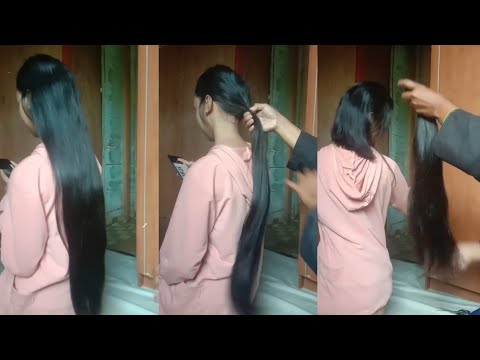 KAGET! SAAT SEDANG ENAK MAIN HP TIBA2 RAMBUT PANJANGNYA DIPOTONG PENDEK