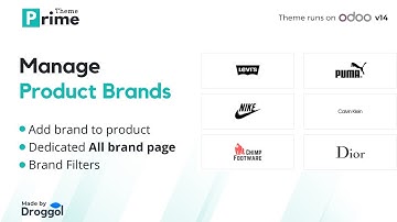 Manage product brands for Odoo Ecommerce v14