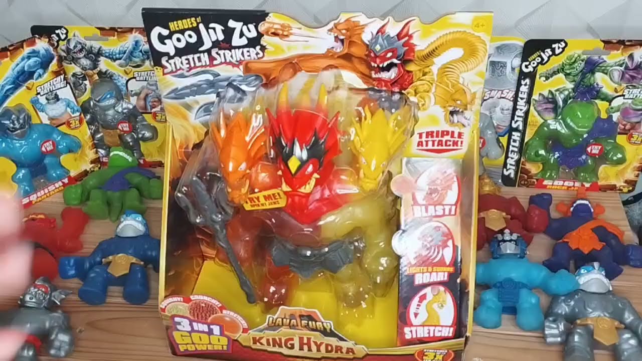 Распаковка Гуджитсу Король Царь Гидра 3в1 Heroes of Goo Jit Zu King Hydra Unboxing