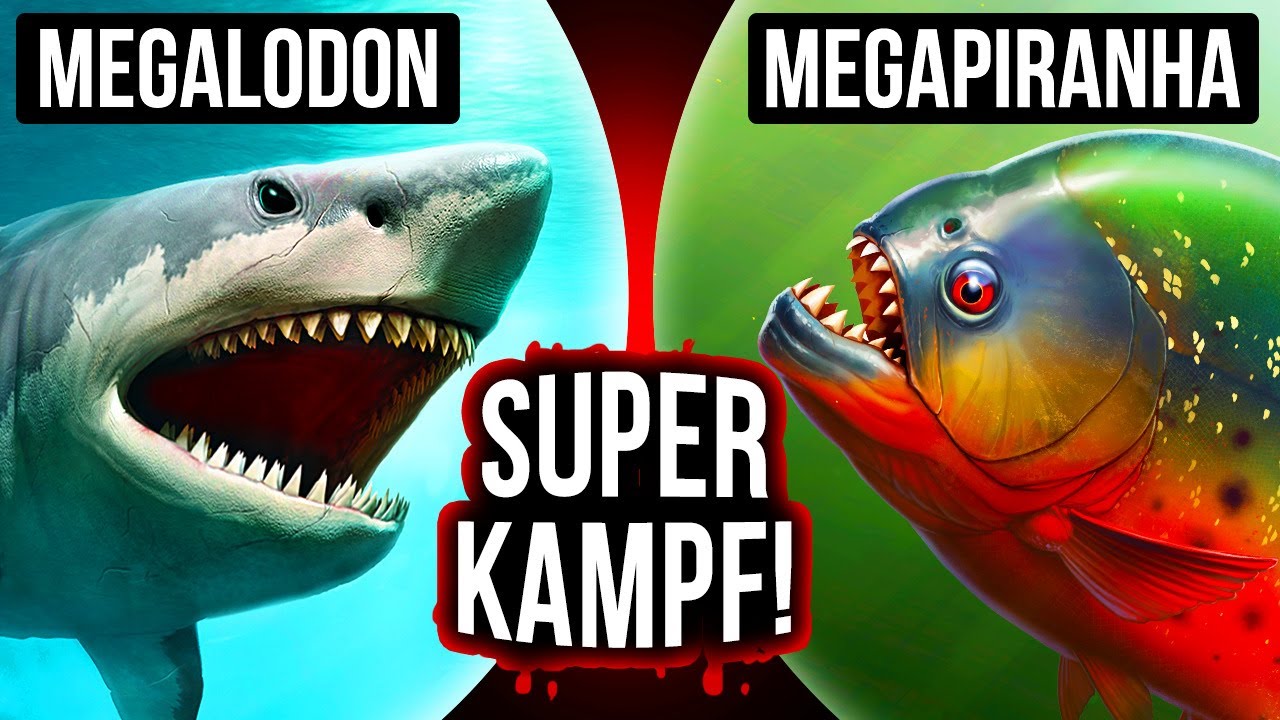 Was wenn Megalodon und Megapiranha aufeinander träfen