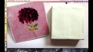 Step By Step Dahlia from Garden to Photo Transfer to Encaustic Painting Back to Photo
