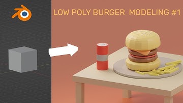 Blender Low Poly Burger Modeling#1 #beginnerfriendly #lowpoly