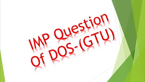 GTU | Distributed Operating System(DOS) IMP | Imp Question