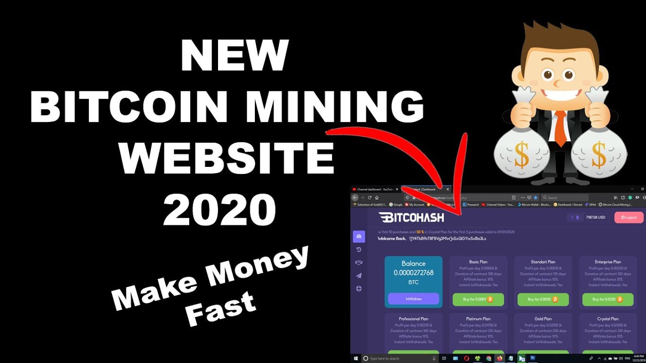 New WebSite To Make Money With Bitcoin Mining 2020 - YouTube