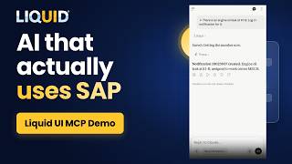 AI Interacts With Live SAP: Liquid UI MCP Demo | Create, Convert & Release a Work Order screenshot 1