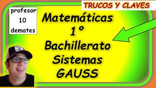 Mathematics 1st Baccalaureate Systems Of Equations Tutorial And Solved Exam Exercises