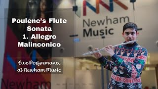 Flute Sonata, FP 164: I. Allegro malinconico from Poulenc's flute sonata performed live.