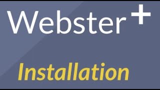 PxPlus Webster+ Installation
