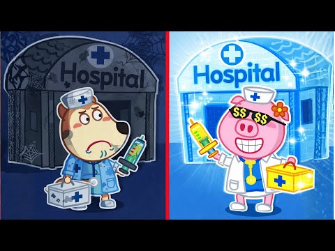 Rich Doctor vs Poor Doctor! 💎🍞 Funny Hospital Cartoon for Kids
