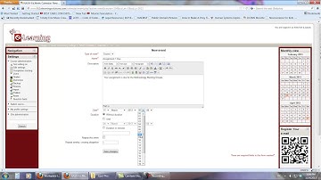 Moodle Tutorial:  Using the calendar