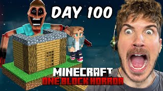 I Survived 100 Days in Minecraft One Block Horror ...