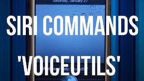 Siri Voice Commands with 