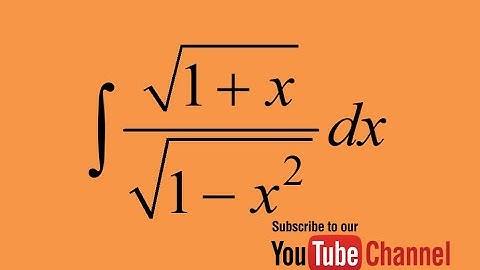 How to integrate sqrt(1+x)/sqrt(1-x^2), Integration by substitution, indefinite integral, Calculus