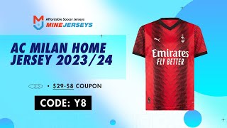AC Milan Jersey Home 2023/24--Minejerseys Unboxing Review #ACMilanfc #soccer #football
