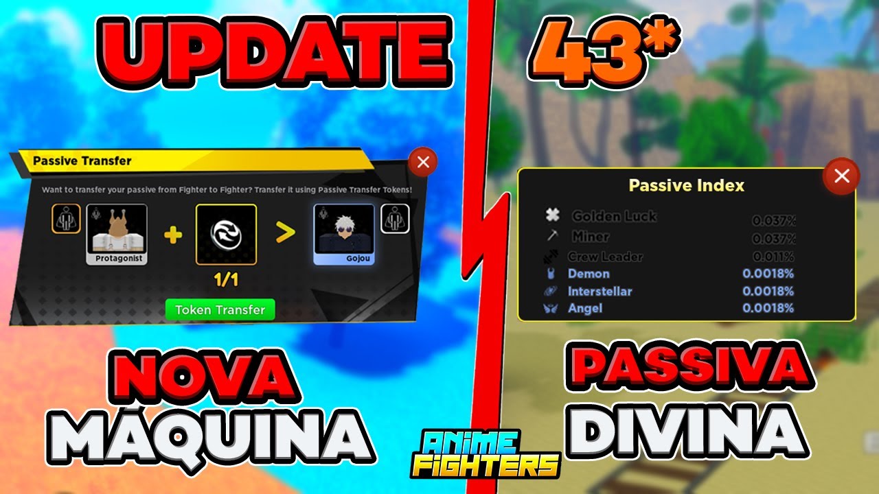 NOVA UPDATE 43!!! 3 NOVAS MÁQUINAS!!! - ANIME FIGHTERS SIMULATOR