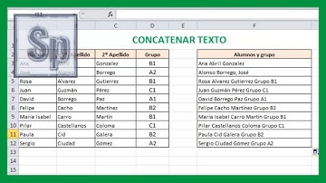 Excel - Concatenar texto. Unir textos de celdas en Excel. Tutorial en español HD