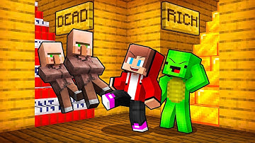 JJ and Mikey vs Villagers: Choose Stairs Battle in Minecraft - Maizen