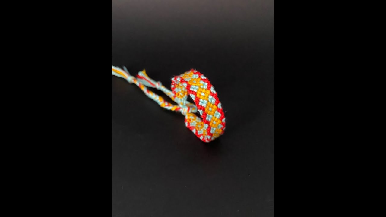 Cotton Hand Woven Bracelet Video Tutorial - Diamond Friendship Bracelet