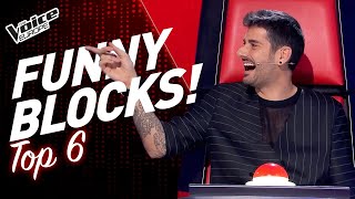 FUNNY BLOCK MOMENTS in The Voice Kids! | TOP 6