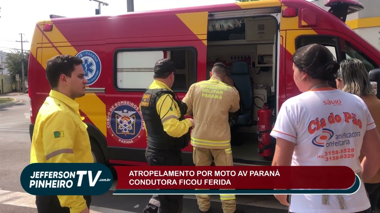 MOTOCICLISTA ATENDIDA NA AV. PARANÁ NO CENTRO DE IBIPORÃ