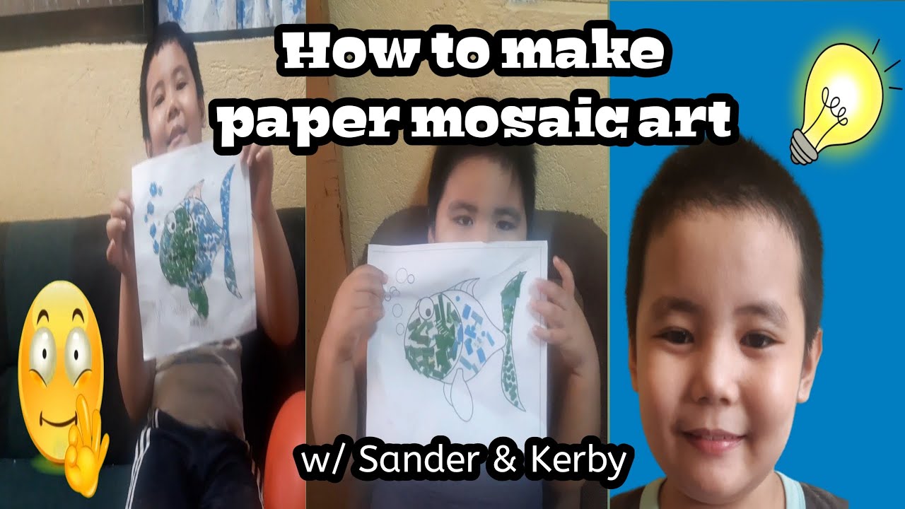 2kidsph follow How to make paper mosaic art2kidsph fun art YouTube